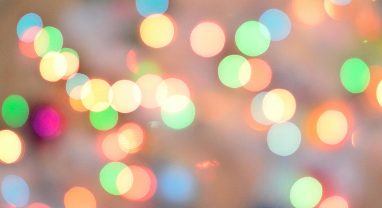 Chromotherapy. Lights of various colors seen through frosted glass.